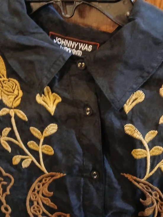 NWT/ JOHNNY WAS WORKSHOP 'KIANA' silk shirt dress - Picture 3 of 9